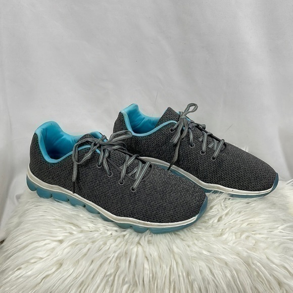 Avia Memory Foam Gray and Turquoise Accents Sneakers, Size 10 - Picture 1 of 8